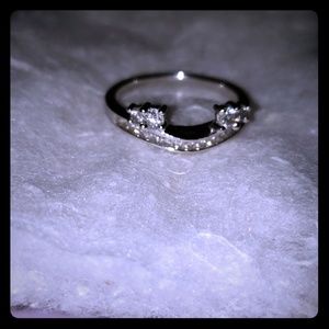 3/8 TCW white gold diamond ring wrap